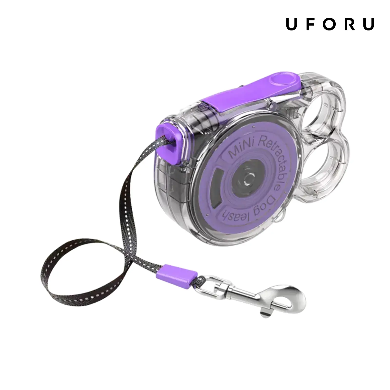 UFORUMini Transparent Retractable Dog Leash, Cute Portable Pet Walking Accessory with Metal Hook, Pocket-Size Leash Gift for Small Dogs, Cats, Puppies, Walk Travel Go#SummerWins#dealsforyou