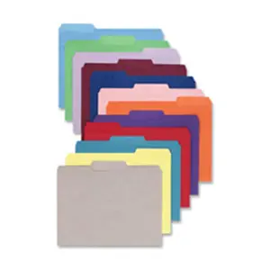 Smead Manufacturing Company Document Organizer File Folder - 0.33 AST, 1-Ply Tab, Letter Size, Available in BE, GN, OE, RD, YW Colors, Document Organizer Folder
