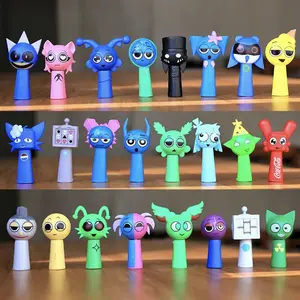 New Sprunki 24Pcs Action Figures Set, Unique Whimsical Design Music Game Figurines, Creative Birthday Holiday Party Gift for Kids Fans, Collectible Desktop Decoration Toy