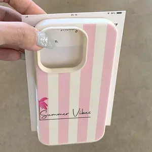 Summer Striped Durable Phone Case, Full Protection Shockproof Tpu Cover, Fits iPhone 11/12/13/14/15/15 Pro/15 Plus/15/16/17 Pro Max
