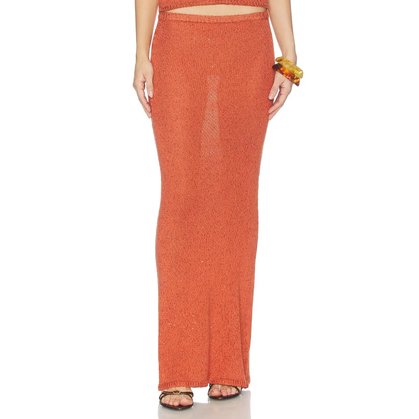ASTA RESORT Carolina Skirt in Amber Sequin