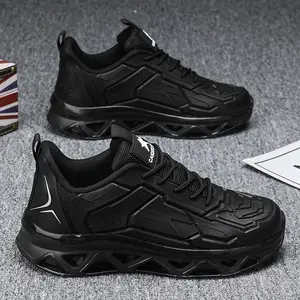 Men's & Women's Low-Top Outdoor Sports Casual Shoes - Bright Yellow PU Upper with Rubber Sole, Breathable Fabric Lining & Lace-Up Closure for All-Season Comfort - Versatile for Closed Training Boy Sneaker Runner Running Trainer Footwear Athletic Black