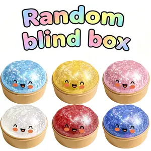 【Blind Box】2026 Viral Dumpling Squishy –  Glitter & Colorful Series Dumpling Squishy -Sensory Stress Relief Toy, Soft Squishy Fidget, Kawaii Desk Accessory, Pastel Solid Glitter Surprise Party Gift