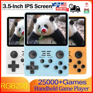 NEW Powkiddy RGB20S Handheld Game Console LCD HD 3.5'' Retro Game Toy 25000Games