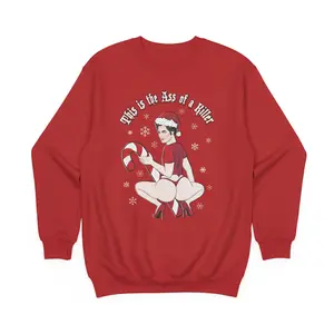 'This is the Ass of a Killer' Sweatshirt, Funny Robert Pattinson Christmas Hoodie, Twilight Vampire Fan Apparel, Holiday Parody Pullover