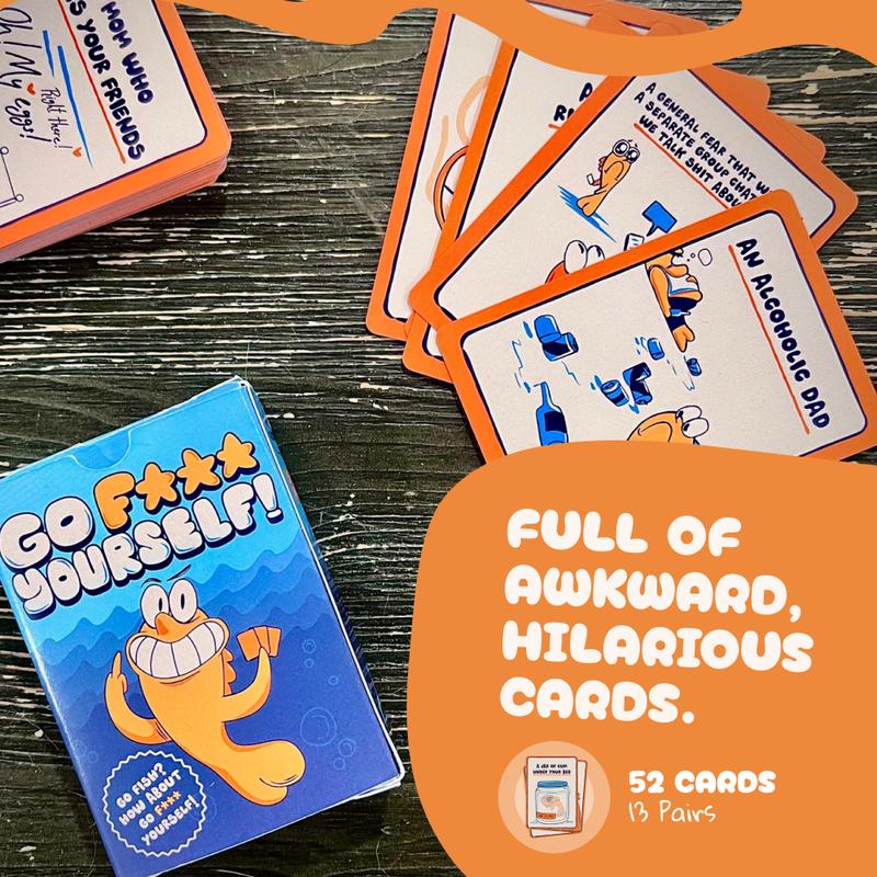 Go F*** Yourself Adult Card Game - Hilarious Party Game for 3-10 Players - 52 Cards - Quick Easy Setup - Perfect Stocking Stuffer - Made Out of Spite