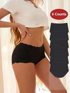 Women's High-Waisted Ice Silk Set, Soft Breathable Panties, Breathable & Skin-Friendly Fabric, Elegant Design for All Seasons, Comfort Fit