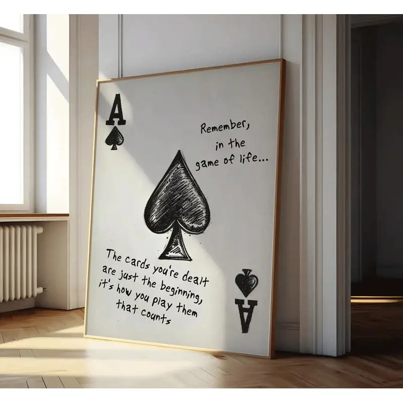 Ace of Spades, Motivational Wall Art, Mental Health Art, Inspirational Gifts, Home  , Home Gift, Printable Wall Art
