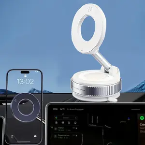 Magnetic Car Phone Holder - 360° Rotation & Folding, Equipped with Vacuum Suction Cup, Suitable for Car, GymOffice & Driving Use, Car Phone Mount, Universal Smartphone Holder