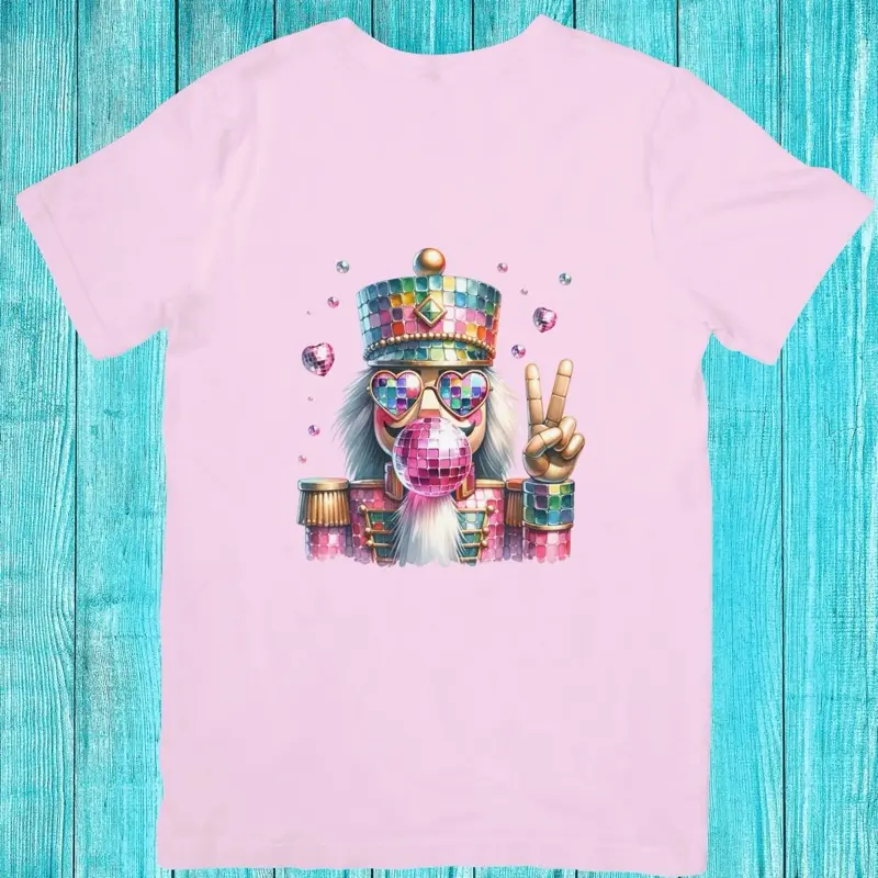 Nutcracker Tee Pink Aesthetic Christmas Shirt with Festive Design and Comfortable Fit for Holiday Wear
