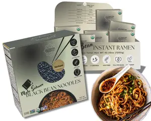 Superamen Chili Crisp Instant Noodles Black Bean - High Protein, Keto Friendly, Gluten-Free, Vegan, Non-GMO, Kosher, Low Carb, Plant-Based Bean (6 Pack, 1200g)