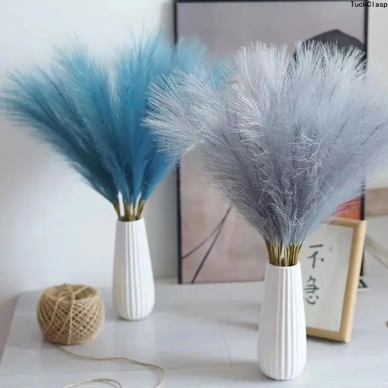 2026 New Fluffy Artificial Pampas Grass, Fake Chrysanthemum, Bulrush Reed Faux Flower Plant - Decorative Flowers for Boho Charm Home Decor, Living Room Corner & Wall Christmas Decoration