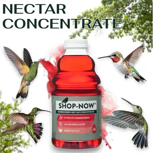 Red Hummingbird Nectar Concentrate 32 oz Bottle - Makes Up to 96 oz of Liquid Nectar, No Boiling Required, Easy Mix Formula for Feeders