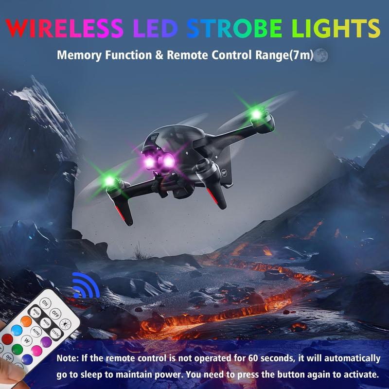 Waterproof Wireless LED Lights with Remote Control 8 Colors USB Charging Strobe Light for Cars Drones Motorcycles Bikes Trucks Emergency Warning Flashing Modes