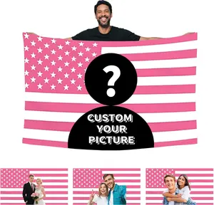Custom Pink America Flag 30x40 inch Personalized Flags Design Your Image Funny Tapestry Poster For Decorate Clubs tapestry