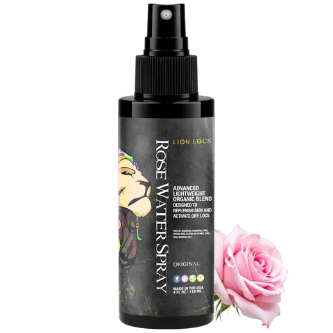 Lion Locs Advanced Rose Water Spray Treatment - Moisturizing Aloe Vera Treatment for Daily Nourishment and Skin Comfort
