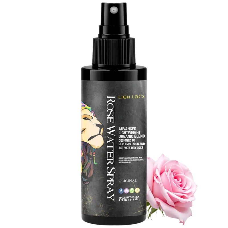 Lion Locs Advanced Rose Water Spray Treatment - Moisturizing Aloe Vera Treatment for Daily Nourishment and Skin Comfort