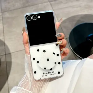 Sparkle Glitter Phone Case with Stand, Compatible with Samsung Galaxy Zflip7 Zflip6 Zflip5 Zflip3 Zflip4, Luxury Fashion Cover