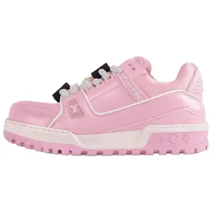 LOUIS VUITTON Trainer Maxi Leather Low-Top Sneakers for Men in Pink Valentine's Edition Trending Shoes, House White Official Shoes to Get / Maison Mihara Verifiable, with credentials and supporting global authentication