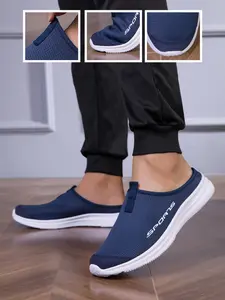 New Mesh Upper Breathable Comfort Men's Casual Sneaker Slip-On Shoes, Lightweight Eva Sole, Ideal for Indoor Outdoor Daily Wear, Walking, Camping, Sports Shoes