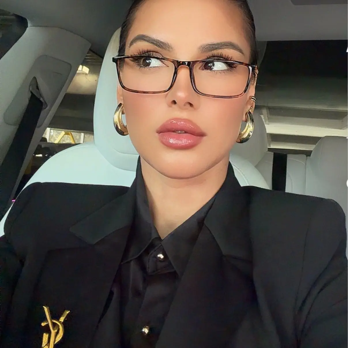 BAD B Women's Full Rim Square Trendy Frames - Ultra-Thin Lightweight Sleek Versatile Eyeglasses, Glass-Clear Transparent Casual Frames & Glasses, Specifically Designed for Women with Stylish and Comfortable Fit, TikTok Best Sellers