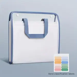 Large Capacity, A4, Vertical File Organizer -13 Pockets, Expandable Folders, Waterproof, Durable PVC Plastic, Portable Handheld Storage For Students, Teachers, Office Folders,Back To School,School Supplies(Green)