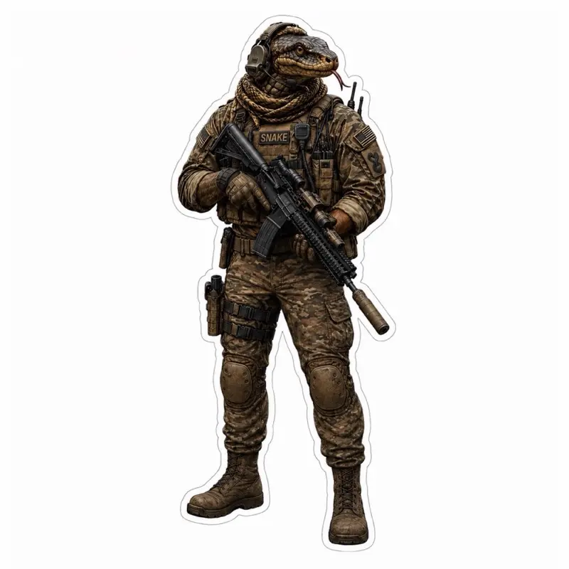 Snake Tactical Operator Sticker – Tactical Night Vision Vinyl Decal | Waterproof Die Cut