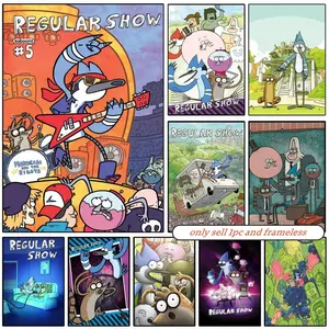 Cartoon Show Movie Poster Sticky Wall Art Printing Waterproof Modern Aesthetic Home Living Bedroom Decor Trendy Room Decoration Gift Durable High Quality