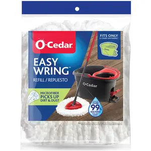 O-Cedar EasyWring Spin Mop Head Replacement, Machine Washable Microfiber Refill