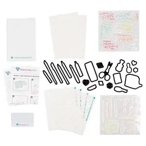 Crafts & Sewing Diamond Press Crafty Hugs Stamp, Die and Stencil Kit