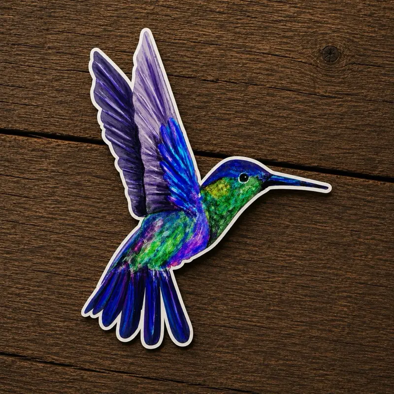 Hummingbird 2.5” Waterproof Vinyl Sticker Love Eternity Symbol