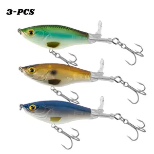 Whopper Popper Topwater Buzz Plopper Lure 90mm-11g Cast Floating Surface Bait Noisy Splashing Action for Bass Fishing Bait