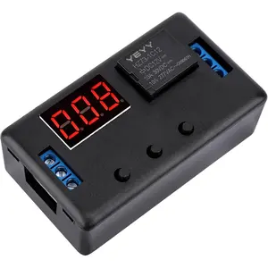 12V Timer Relay, LED Display 4-Mode On-Off Automotive Time Delay Relay, Electric Delay Timer Switch 0.1s to 999min