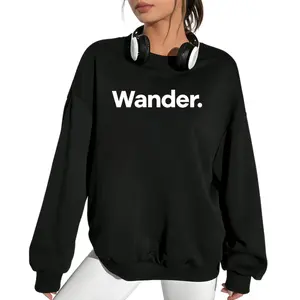 Unisex Long Sleeve Sweatshirt Featuring 'That Says Wander' Design