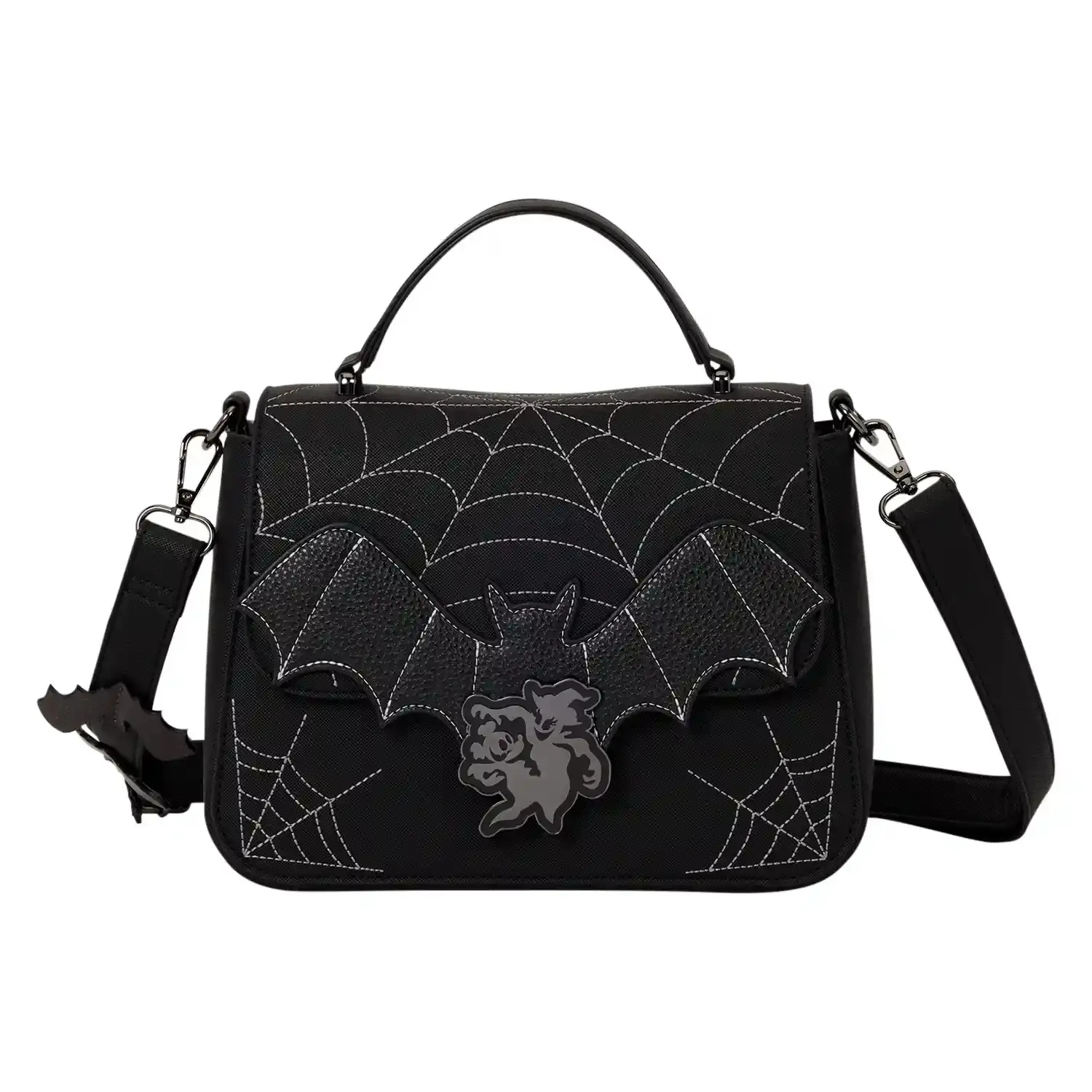 Loungefly Disney Mickey & Minnie Spiderweb and Bats Crossbody Bag