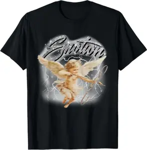 [100% Cotton] Emotion Cupid Angel Y2K Graphic Aesthetic Streetwear T-Shirt