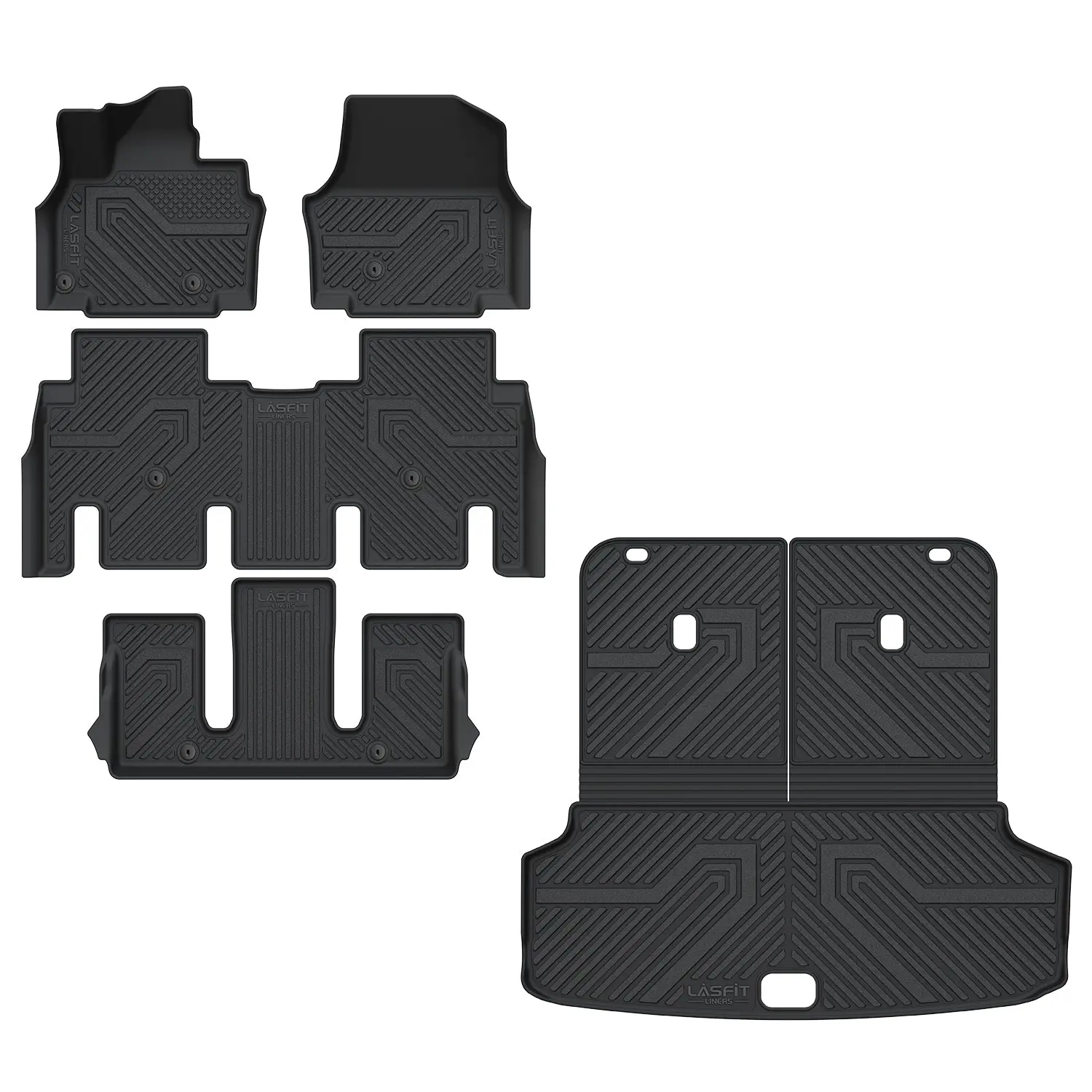 Lasfit Deep-Tread Floor Mats, Seatback & Cargo Mat for 2024-2026 Kia EV9, Car Accessories, Auto Parts Accessories, Automotive Mats, Rear Cargo Mat