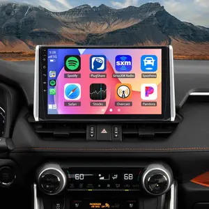 10.1'' Car Stereo for 【Toyota RAV4 2019 2020 2021 2022】with CarPlay Android Auto, Touchscreen Car Radio Player with GPS Bluetooth WiFi FM SWC Mirror Link + Backup Camera Mic 2+64G Car Audio