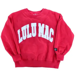 Lulu Mac Red/White Stitch Sweatshirt