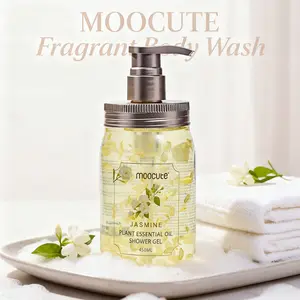 MOOCUTE Petal Body Wash 450ml | Long-Lasting Luscious Floral Scent | Sulfate-Free Hydrating | Value Size Daily Shower Essential Moisturize Exfoliator Perfume For both men and women  High-capacity