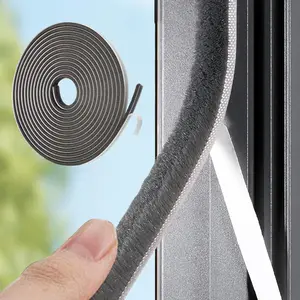 33 FT Window Stripping Door Seal, Gray Self-Soundproofing Stripping for Doors and Windows, Winter Insulation Strip Noise Cancelling Window Inserts, 0.35" Wide x 0.2" Thick