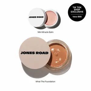 Coverage and Glow Duo: Mini Miracle Balm & What The Foundation