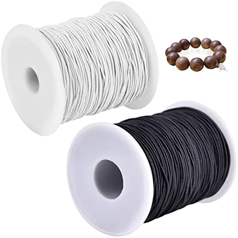 Elastic String for Bracelets, 1 mm/1968.5in Sturdy Stretchy Elastic Cord for Jewelry Making Supplies, Necklaces, Beading