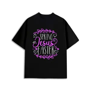 Spring Jesus Easter T-Shirt men's Christianity funny t shirts black 180G 100% Cotton Hip-hop streetwear Spring and summer outdoor wear Casual sportswear expressing faith church costumes festival preferred gifts