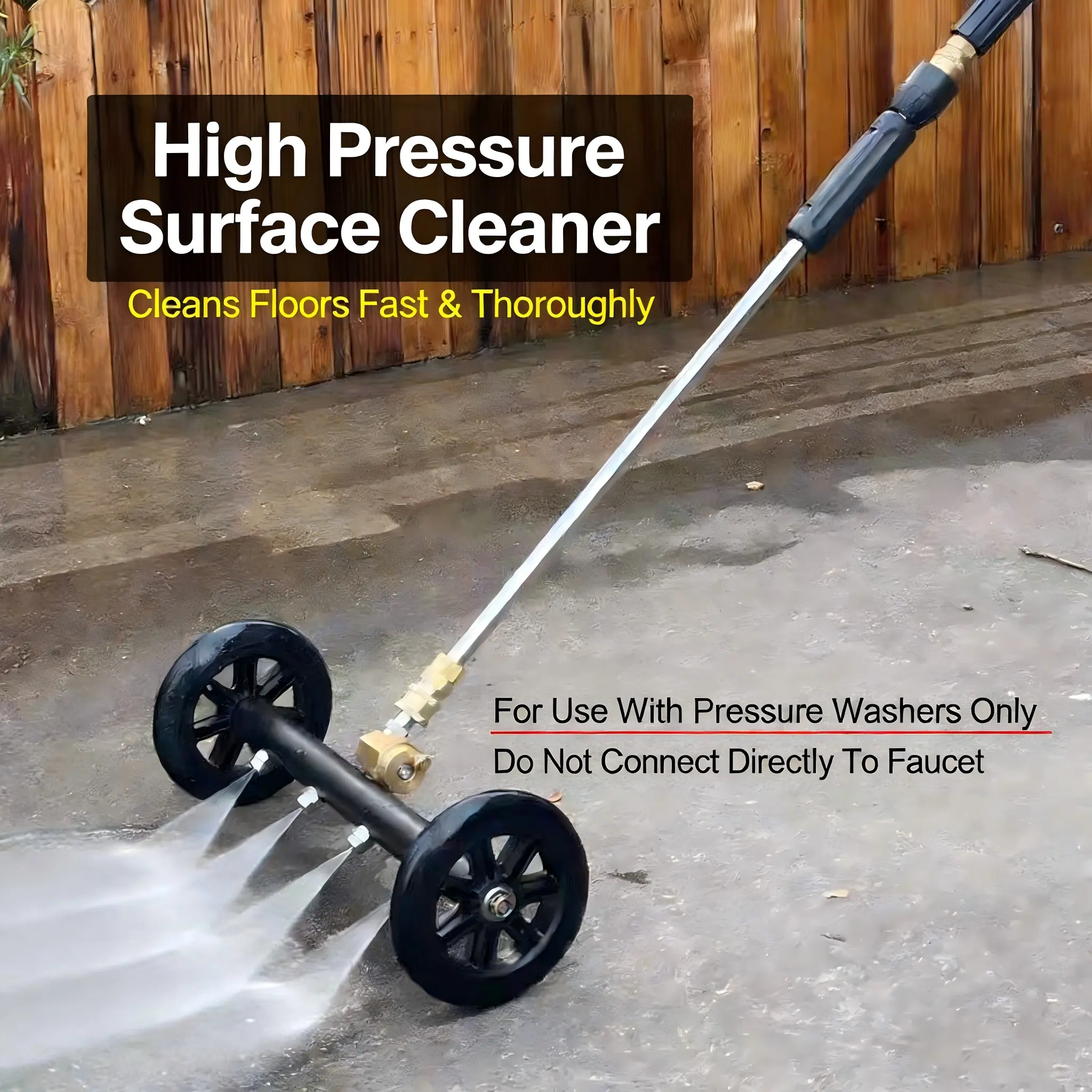 High Pressure Washer Undercarriage Cleaner Multi-Nozzle Floor Scrubber Attachment for Car Wash Sidewalk & Road Cleaning Efficient & Thorough