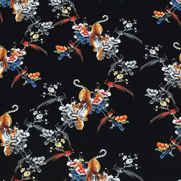 Wild Tiger Printed Spandex | Blue Moon Fabrics