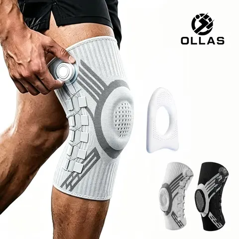 OLLAS Knob Knee Brace With Micro-Adjustment Dial System Unisex| Anti Slip Breathable Wrap, Alternative Knee Sleeve Design, Support For Running And Gym Workouts, Sports Fitness Activities
