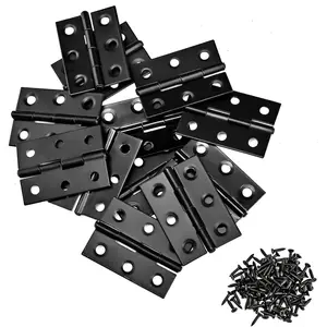 2 Inch Stainless Steel Folding Hinges for Wood Door Wooden Box Small Crafts Lightweight Projects with 108 Screws Door Hardware