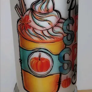 Pumpkin Spice Spice Baby 16oz glass can w/ keychain