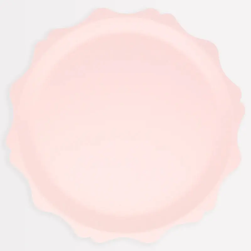 {Meri Meri} Compostable Bamboo Plates :: Pink Decorative Edge :: Dinner :: Set of 8